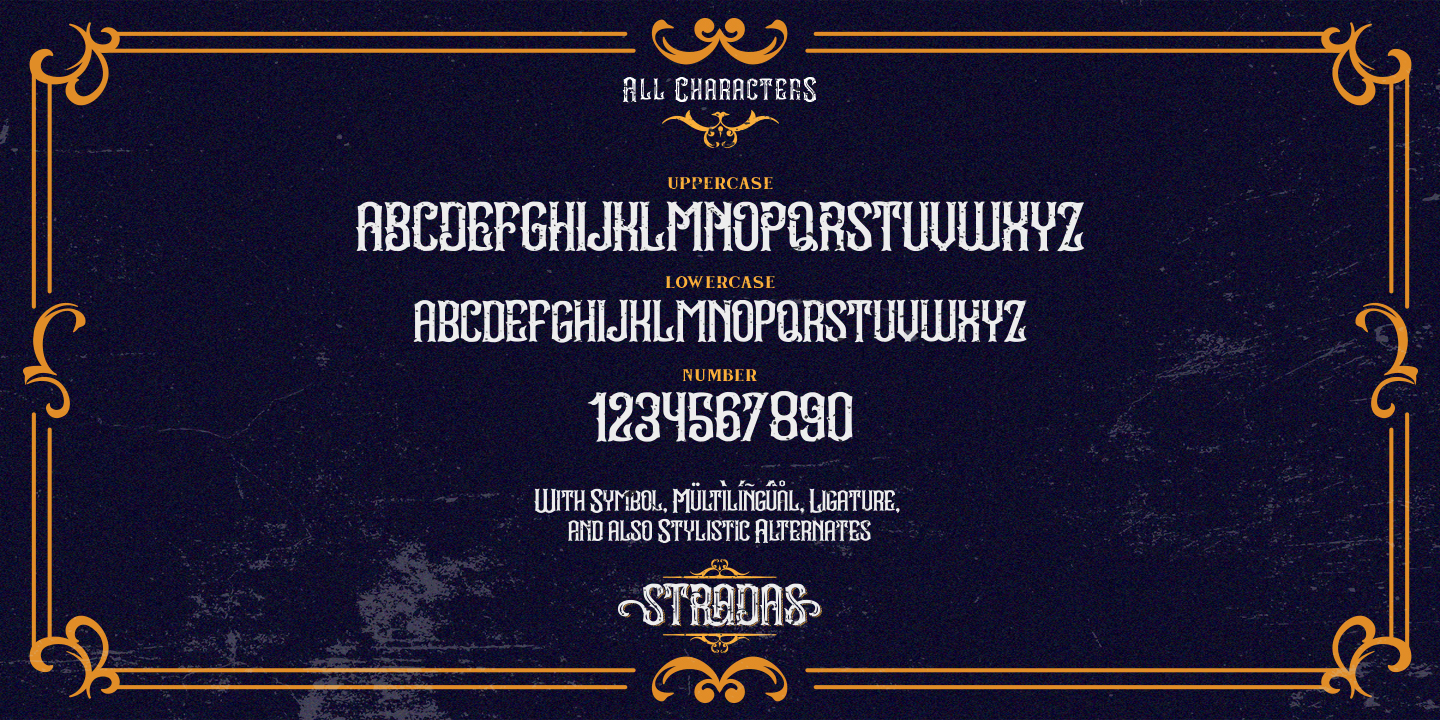 Пример шрифта Stradas Regular